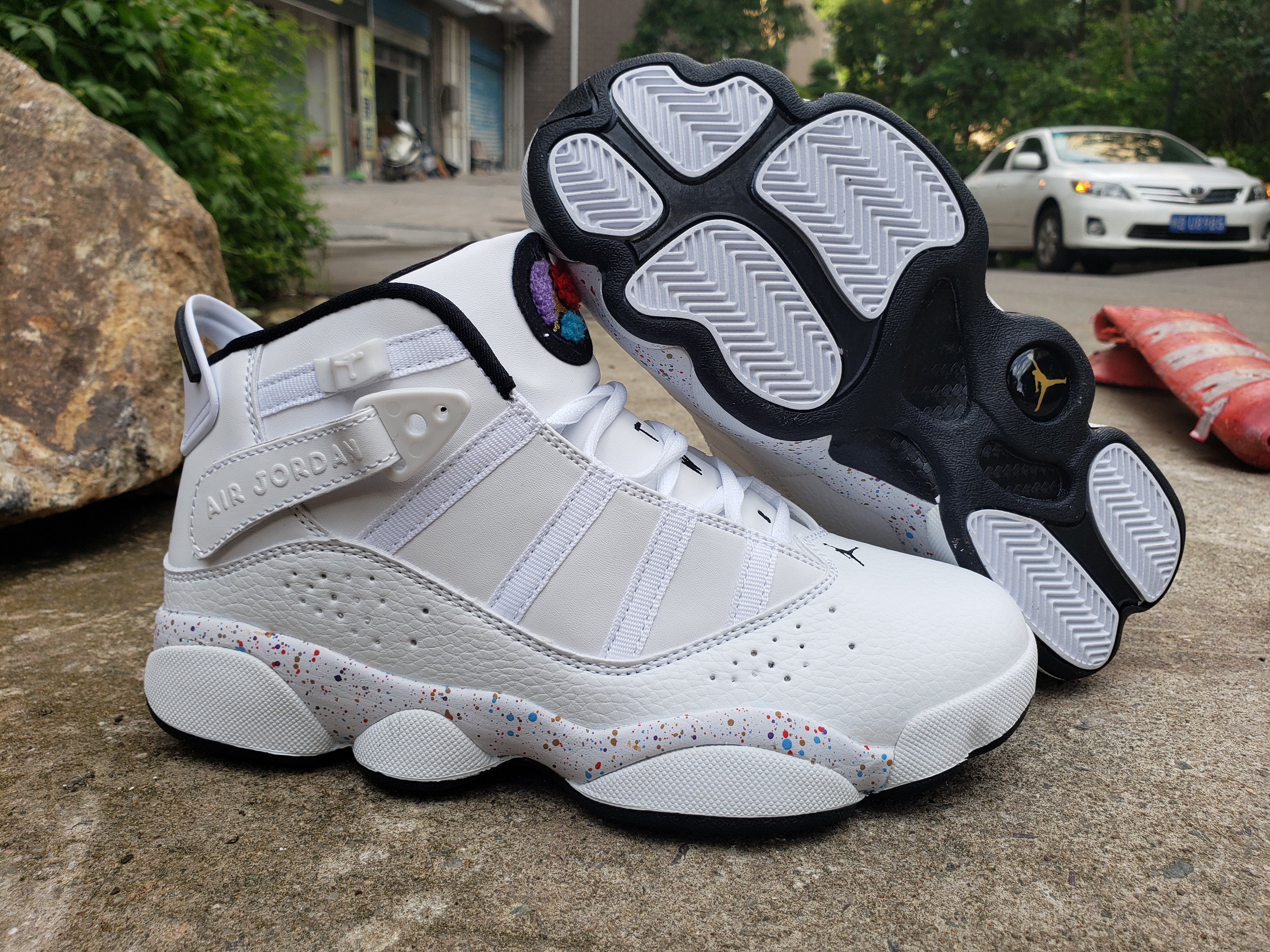 Air Jordan SIX Rings Grey White Shoes For Women